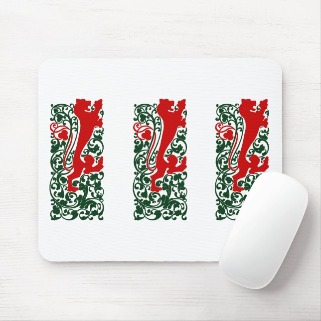 Tapis De Souris Will Bradley Heraldic Lion (Avec souris)