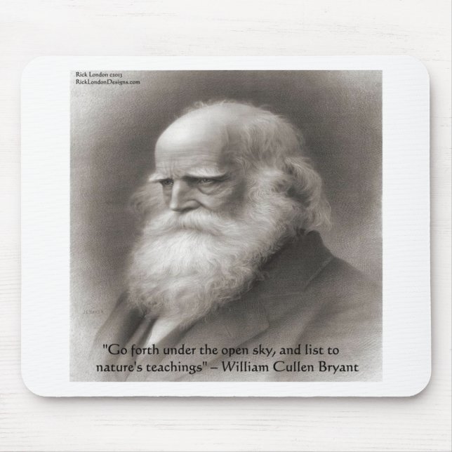 Tapis De Souris William Cullen Bryant & Citation sur la Nature (Devant)