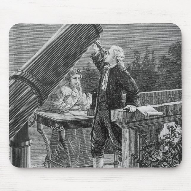 Tapis De Souris William Herschel découvre la planète Uranus (Devant)