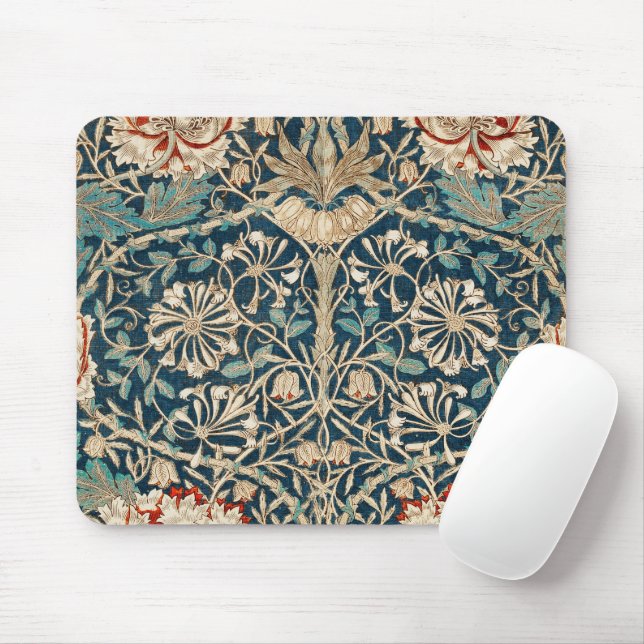 Tapis De Souris William Morris Antique Fleur de Chèvrefeuille (Avec souris)