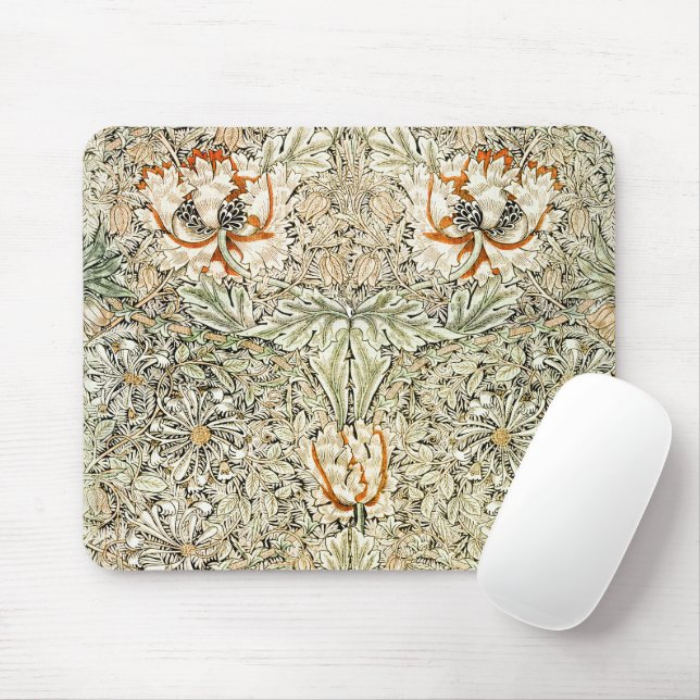 Tapis De Souris William Morris Antique Honeysuckle Floral Classic (Avec souris)