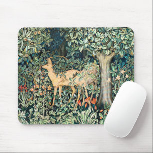 Tapis De Souris William Morris Art Floral Vintage Cerf de la forêt