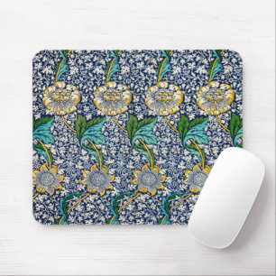 Tapis De Souris William Morris bleu floral vintage