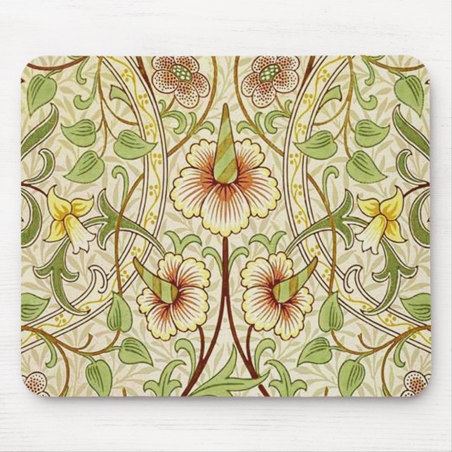 Tapis De Souris William Morris Daffodil Classique Fleur (Devant)