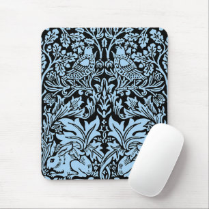 Tapis De Souris William Morris Frère Lapin Bleu Clair Noir