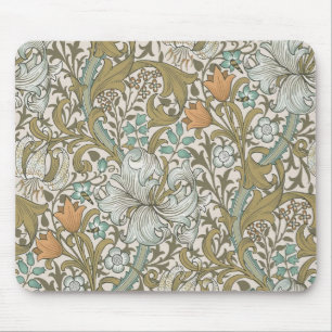 Tapis De Souris William Morris Golden Lily Blue Gold Classic