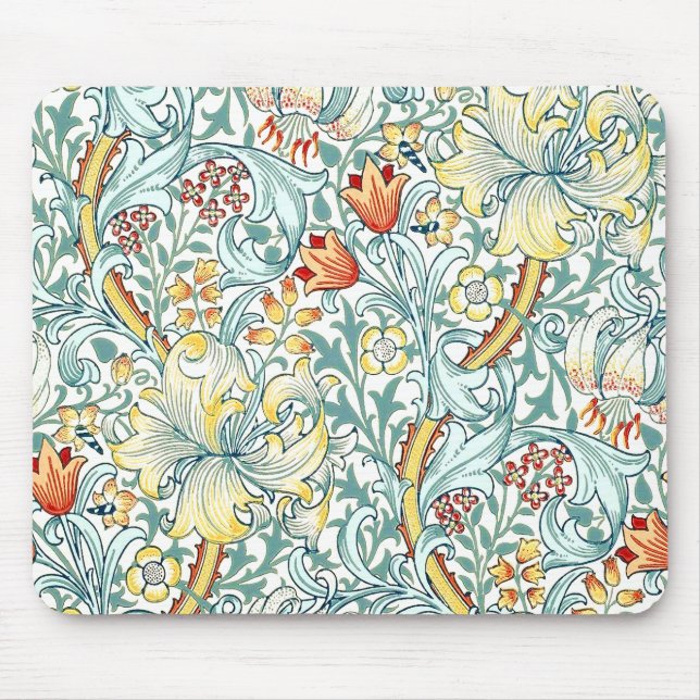 Tapis De Souris William Morris Golden Lily modèle floral (Devant)
