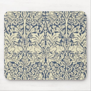 Tapis De Souris William Morris, gris bleu, motif, Art nouveau