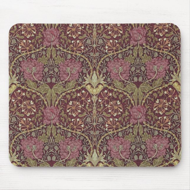Tapis De Souris William Morris, Honeysuckle, floral. (Devant)