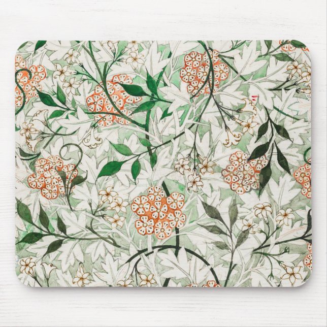 Tapis De Souris William Morris Jardin de Jasmin Fleur Classique (Devant)