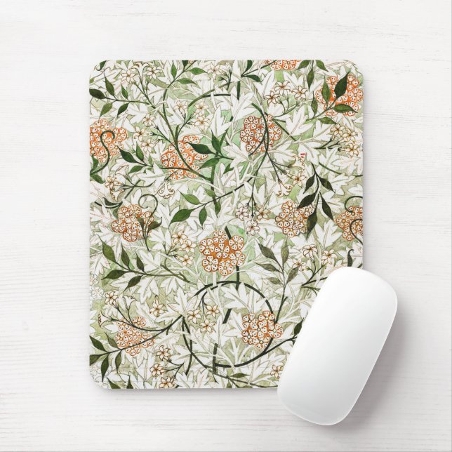 Tapis De Souris William Morris Jasmine Blossom Garden Design (Avec souris)