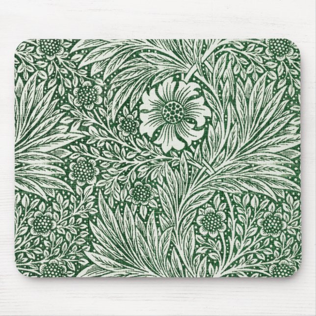 Tapis De Souris william morris marigold vert floral fleur (Devant)