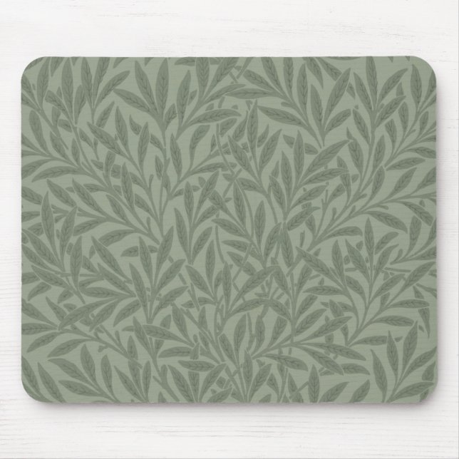 Tapis De Souris William Morris Motif Saule Antique Vert Sauge (Devant)