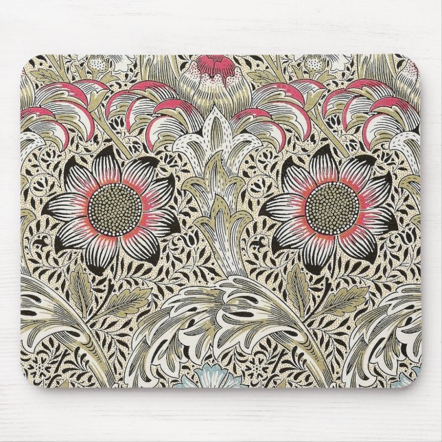 Tapis De Souris william morris papier peint coq floral (Devant)