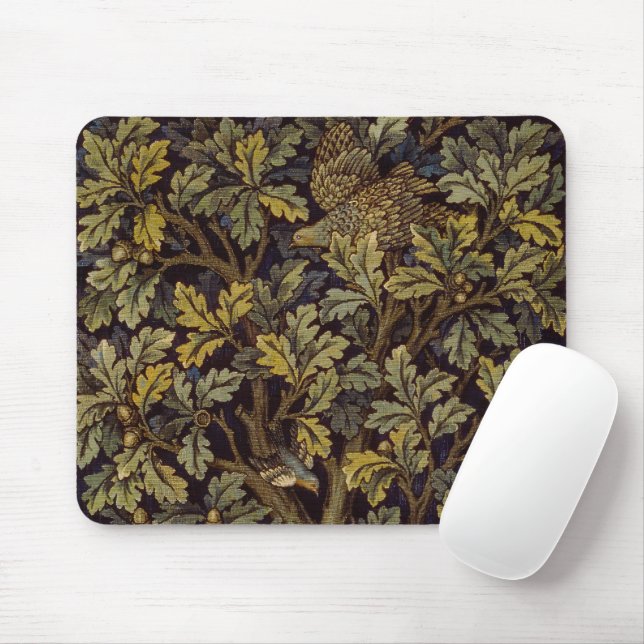 Tapis De Souris William Morris - Pheasant Bird Tree Botanical (Avec souris)