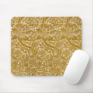 Tapis De Souris William Morris Rose & Chardon Floral Doré