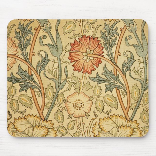 Tapis De Souris William Morris Rose Flower Fond d'écran Motif (Devant)
