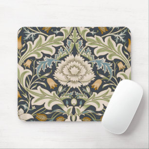 Tapis De Souris William Morris Severn Bleu de Nuit Floral Art
