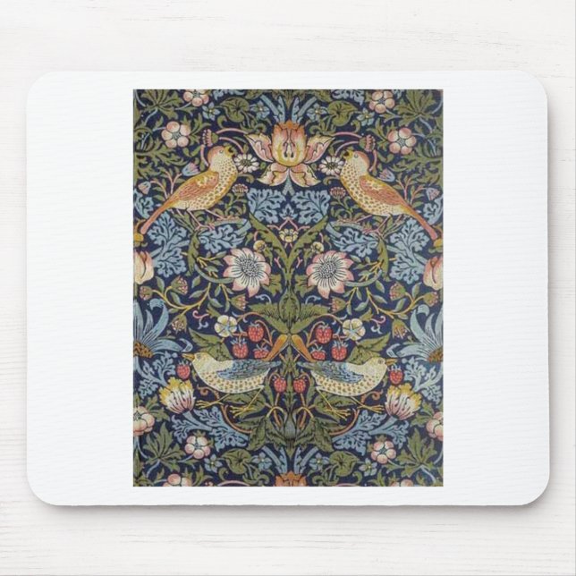 Tapis De Souris William Morris Strawberry Thief Design 1883 (Devant)