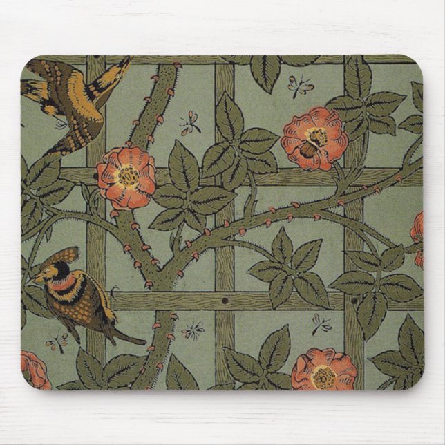 Tapis De Souris William Morris Trellis Wallpaper Art (Devant)