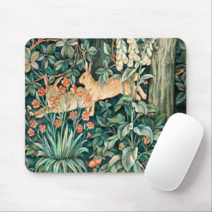 Tapis De Souris William Morris Vintage Lapin Jardin Floral Art