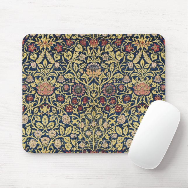 Tapis De Souris William Morris Violet et Columbine Art (Avec souris)