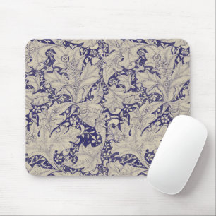 Tapis De Souris William Morris Wallflower bleu damas floral