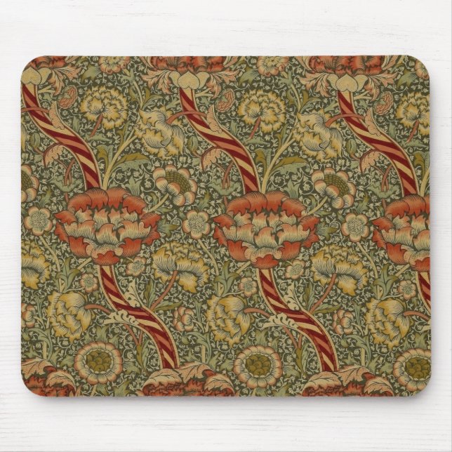 Tapis De Souris William Morris Wandle Anglais Floral Damask Design (Devant)