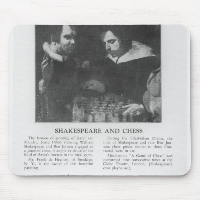 Tapis De Souris William Shakespeare et Ben Jonson (Devant)