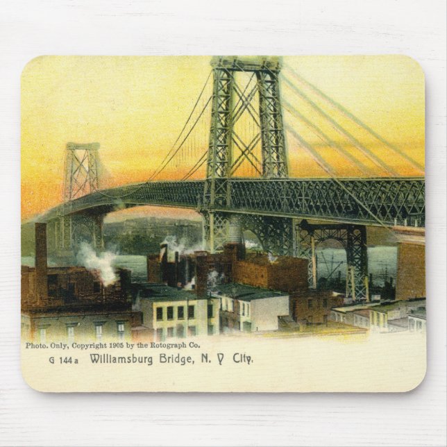 Tapis De Souris Williamsburg Bridge, New York City, cru 1905 (Devant)