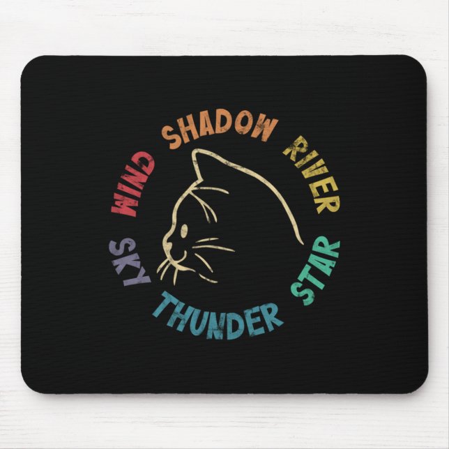 Tapis De Souris Wind Shind River Star Thunder Sky Cat Feline Pull (Devant)