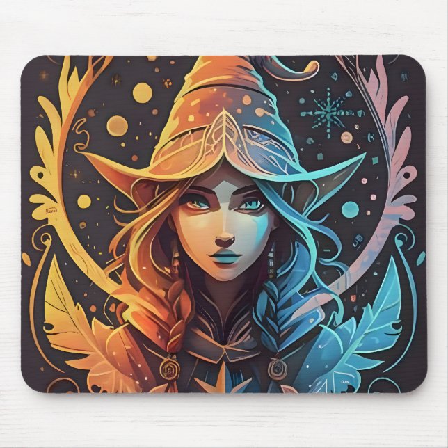Tapis De Souris Winter Elf Whimsy : Belle conception de style logo (Devant)