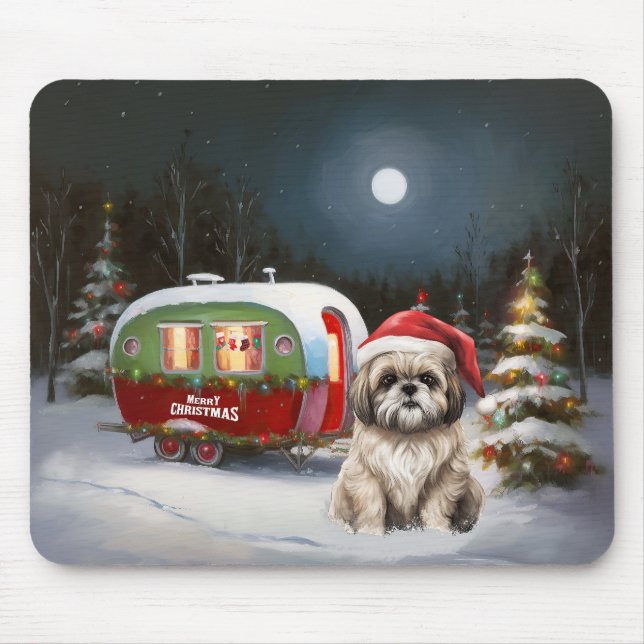 Tapis De Souris Winter Havanese Caravan Christmas Adventure (Devant)