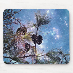 Tapis De Souris Winter Pine Cones
