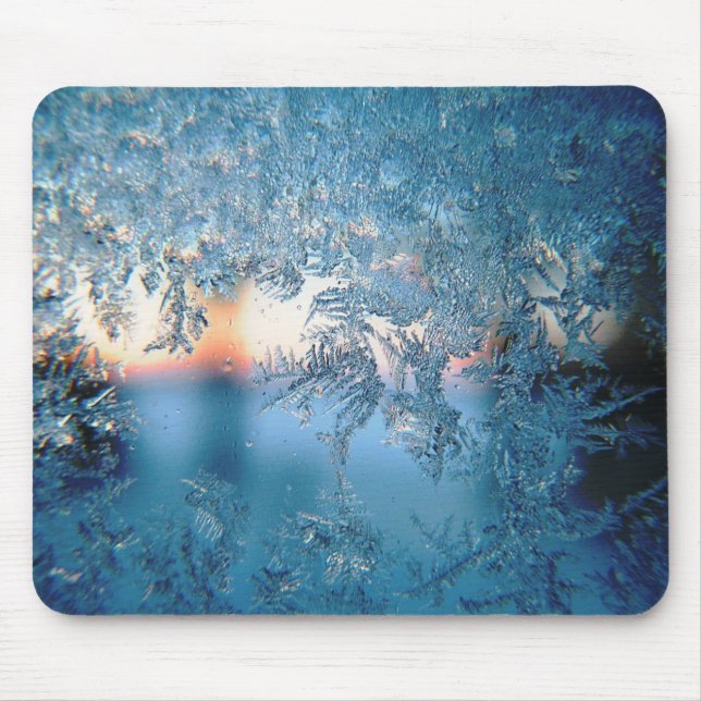 Tapis De Souris Winter Sunlight Through Frosted Ice Crystals Glass (Devant)