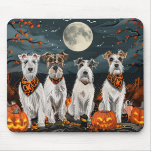 Tapis De Souris Wirefox Terrier Halloween Éffrayant