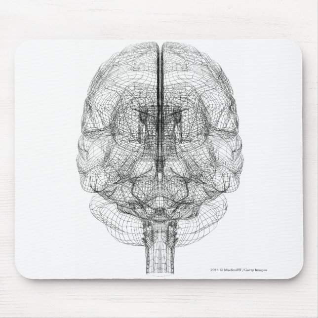 Tapis De Souris Wireframe du cerveau (Devant)