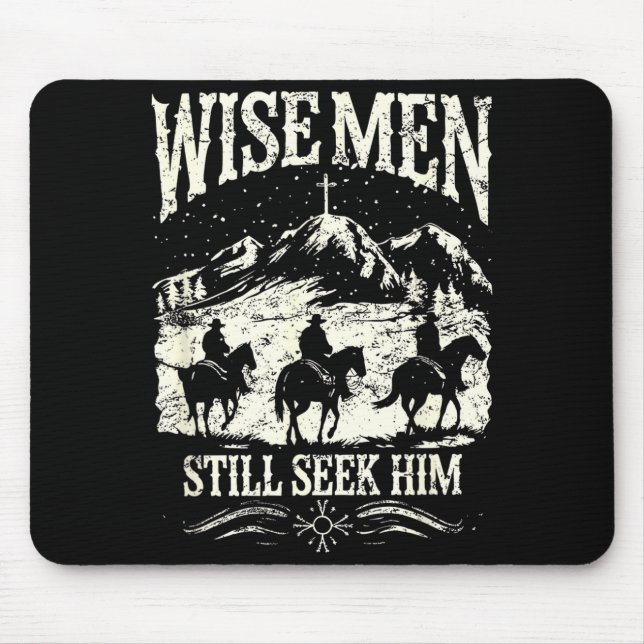 Tapis De Souris Wise Men Still Seek Him Christian Christmas Jesus  (Devant)