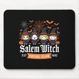 Tapis De Souris Witch Est 1692 Social Club Halloween Filles