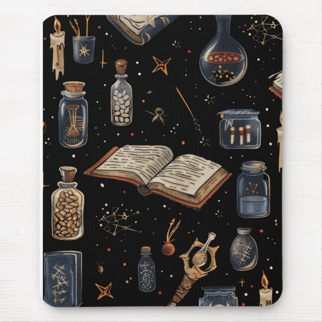 Tapis De Souris Witchcraft Potion Pattern – Halloween Magic (Devant)