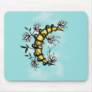 Tapis De Souris Witchy Moon Floral Boho Art