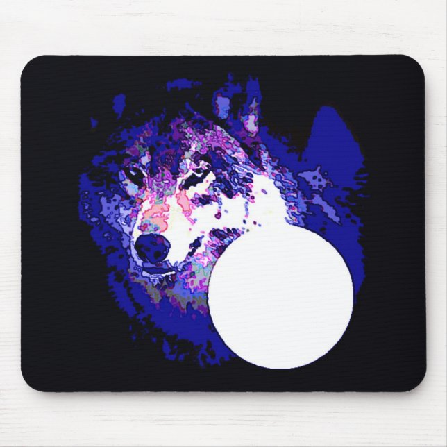 Tapis De Souris Wolf & Moon (Devant)