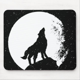 Tapis De Souris Wolf & Moon Silhoutte
