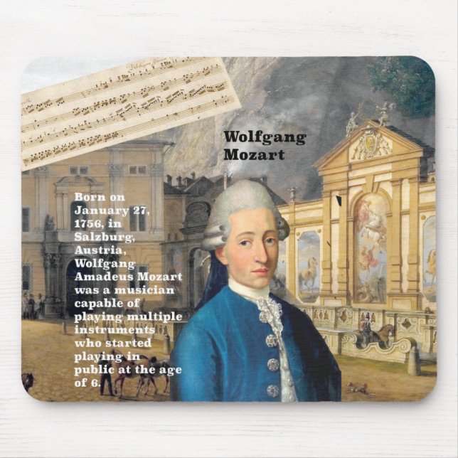Tapis De Souris Wolfgang Mozart Mousepad (Devant)