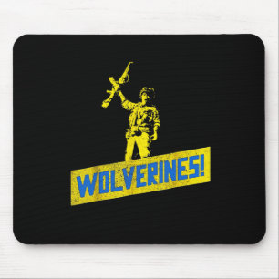 Tapis De Souris Wolverines soutiennent l'Ukraine Stand avec l'Ukra