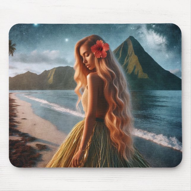 Tapis De Souris Woman in Grass Skirt (Devant)