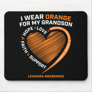 Tapis De Souris Women Men I Wear Orange For My Grandson Leukemia