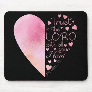 Tapis De Souris Women's Christian Heart Faith Trust in the Lord