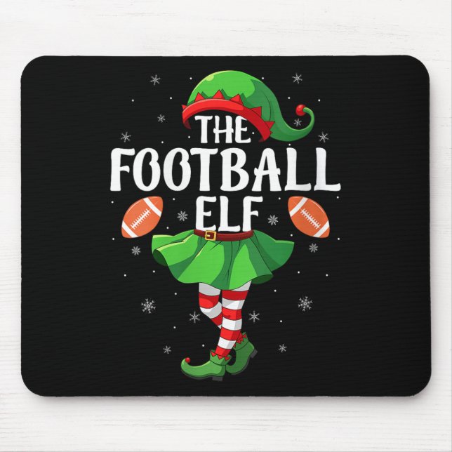 Tapis De Souris Womens Football Elf Christmas Girls Women Elf Squa (Devant)