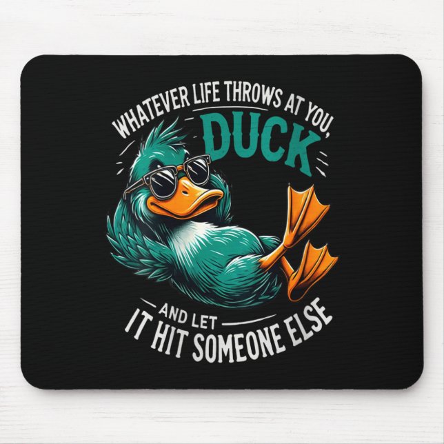 Tapis De Souris Womens Funny Duck Graphic Tees Men Women Teens Fun (Devant)